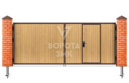 Деревянные распашные ворота 3000×2000 ЗМК-5274